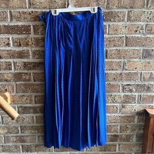 VTG 80s Retro Eleanor Colton Dark Royal Blue Geometric Print Skirt
